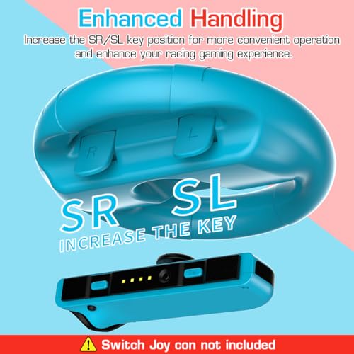 ZORBES 2pcs Racing Game Steering Wheels Attachment for Switch OLED & OLED Joy-Cons, ABS Racing Wheel for Mario Kart 8 Deluxe, Joycon Wheel Attachment, 135mm Diameter, No Joy-Con ZORBES 2pcs Racing Game Steering Wheels Attachment for Switch OLED & OLED Joy-Cons, ABS Racing Wheel for Mario Kart 8 Deluxe, Joycon Wheel Attachment, 135mm Diameter, No Joy-Con
